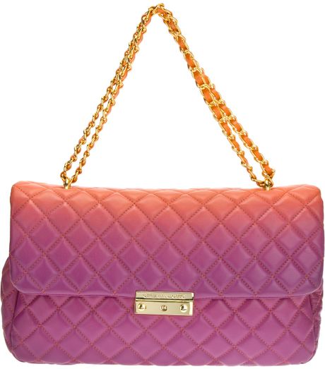 Moschino Cheap  Chic Quilted Bicolour Shoulder Bag in Purple
