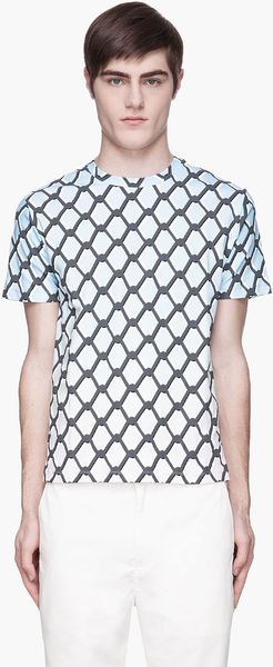 Raf Simons  Gradient Chain Link Print T-Shirt - Lyst
