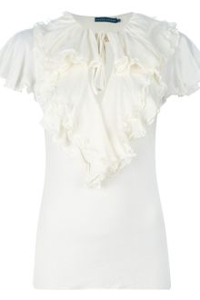 Ralph Lauren Blue Label Augustina Ruffle Top - Lyst