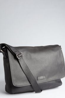 Robert Graham Black Leather Roth Messenger Bag - Lyst