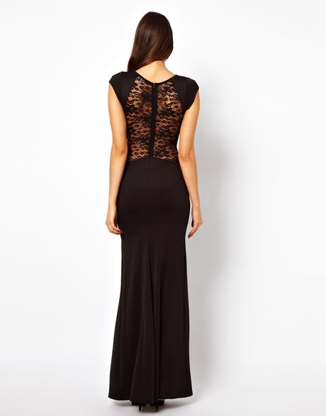 Tfnc Maxi Dress with Lace Back and Fishtail in White (cream)