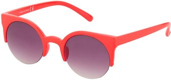Topshop Round Preppy Sunglasses - Lyst