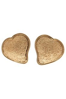 Yves Saint Laurent Vintage Heart Earrings - Lyst