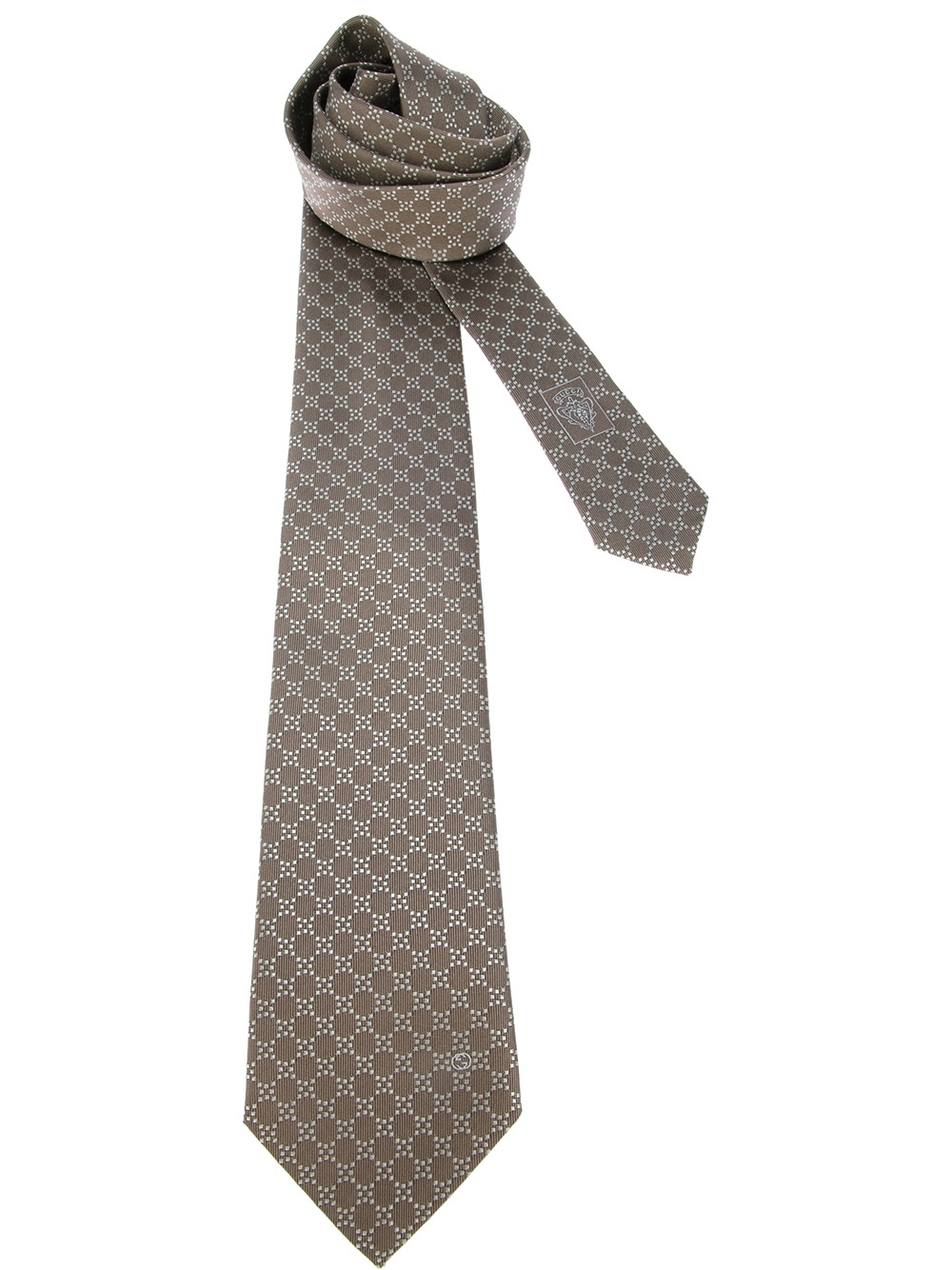 Gucci Printed Tie in Brown for Men Lyst