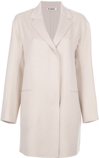 Jil Sander Boxy Double Breasted Coat - Lyst