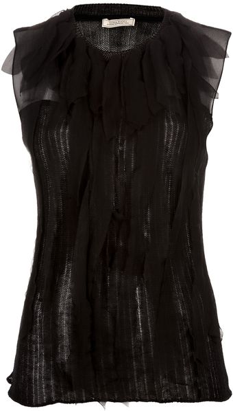 Nina Ricci Loose Knit Sleeveless Sweater - Lyst