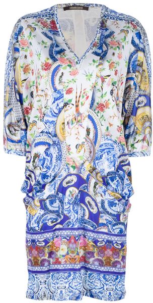 Roberto Cavalli Printed Dress - Lyst