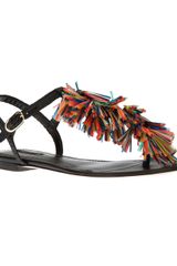Dolce & Gabbana Tassel Tbar Sandal