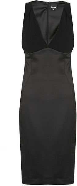 Just Cavalli Satin Dress - Lyst