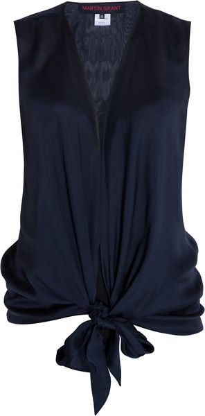 Martin Grant Wrap Blouse - Lyst