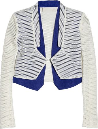 Antonio Berardi Mesh and Cloque Blazer - Lyst