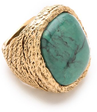 Aurelie Bidermann Miki Dora Rope Ring with Turquoise Stone - Lyst