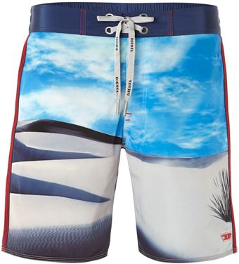 Diesel Photoprint Sand Dune Swim Short - Lyst