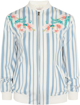 Paul & Joe Floral Embroidered Stretchcotton Bomber Jacket - Lyst