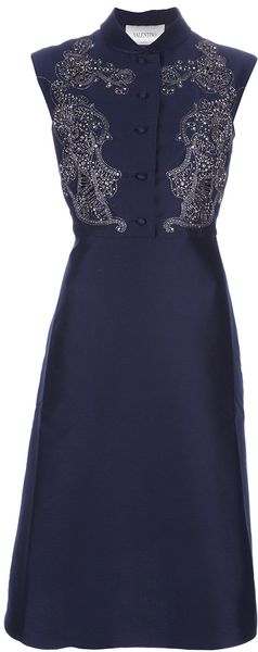 Valentino Embellished Shirt Dress - Lyst