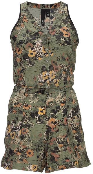 Edun Etched Poppies Mesh Back Jumpsuit - Lyst