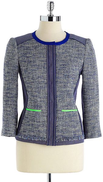 Elie Tahari Pearson Tweed Jacket - Lyst