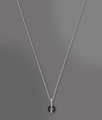 Emporio Armani Necklace in Silver and Onyx - Lyst