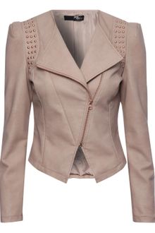 Jane Norman PU Studded Sharp Shoulder Jacket - Lyst
