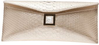 Kara Ross Python Envelope Clutch - Lyst