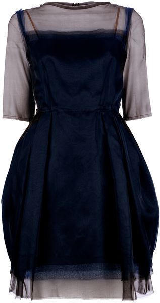 Lanvin Sheer Dress - Lyst