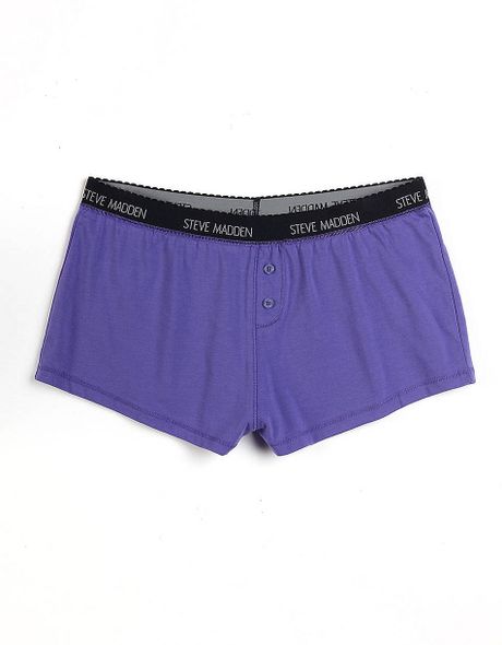 Steve Madden Boyfriend Briefs Sleep Shorts in Purple (purple haze ...