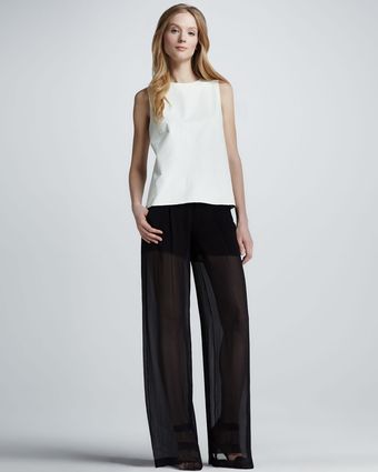 Vince Sheer Silk Trousers - Lyst
