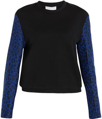 3.1 Phillip Lim Combo Sleeve Sweatshirt - Lyst