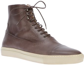 Alexander McQueen Contrast Hitop Sneaker - Lyst