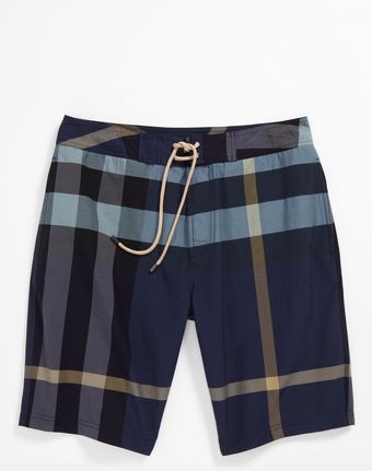 Burberry Brit Check Print Board Shorts Men - Lyst