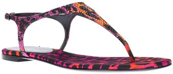 Casadei Beaded Flip Flop - Lyst