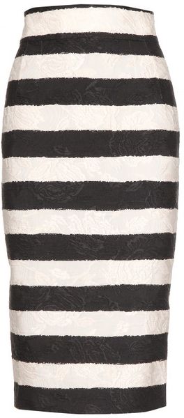 Dolce & Gabbana Striped Jacquard Skirt - Lyst