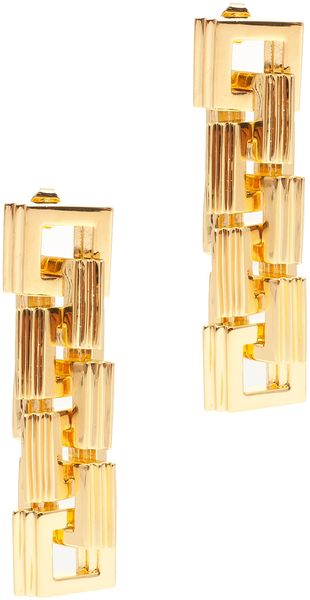 Eddie Borgo Helix Square Link Earrings - Lyst