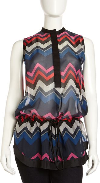 L.a.m.b. Zig Zag Sleeveless Tunic - Lyst