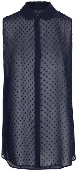 Mango Plumeti Top - Lyst
