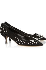 Moschino Cheap & Chic Crystalembellished Suede Pumps