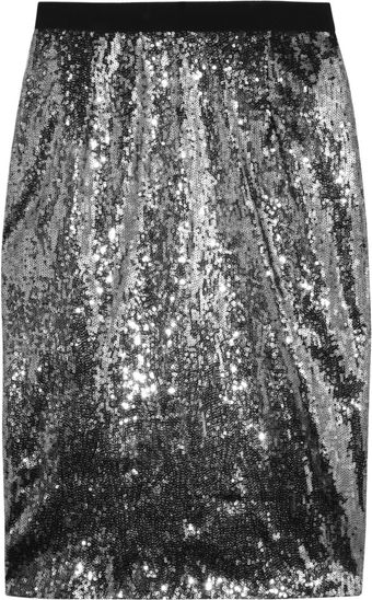 Moschino Cheap & Chic Sequined Jersey Pencil Skirt - Lyst