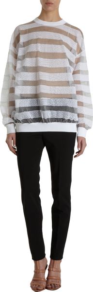 Alexander Wang Striped Snake skin Lace Pullover - Lyst