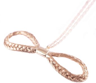 Ayako Kanari Fishbone Plait Bow Pendant - Lyst