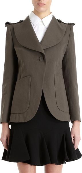 Carven One Button Wide Round Lapel Jacket - Lyst