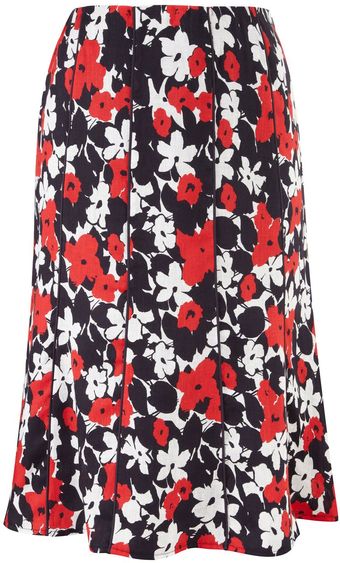 Cc Petite Nautical Flower Piped Linen Skirt - Lyst