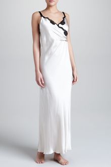 Donna Karan New York Glamour Lacetrim Silk Gown - Lyst