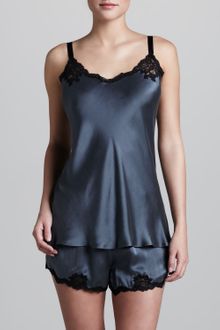 Donna Karan New York Glamour Short Silk Pajamas Twilight Blue - Lyst