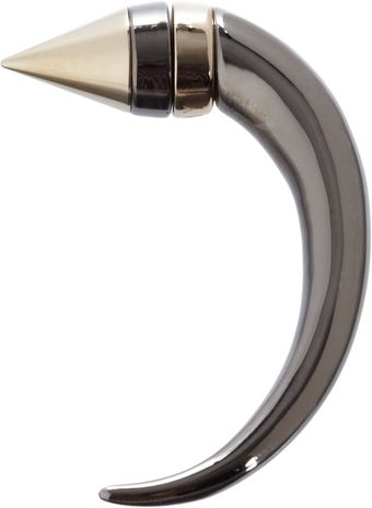Givenchy Ruthenium Pale Gold Large Magnetic Shark Tooth Earring - Lyst