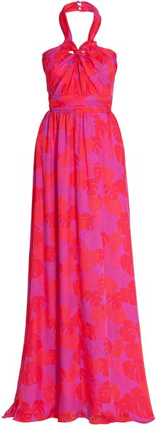Issa Halter Twist Strap Gown - Lyst