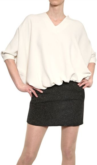 Jay Ahr Jersey and Laminated Leather Dress - Lyst