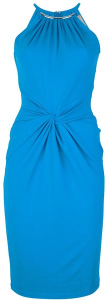 Michael Kors Twist Front Dress - Lyst