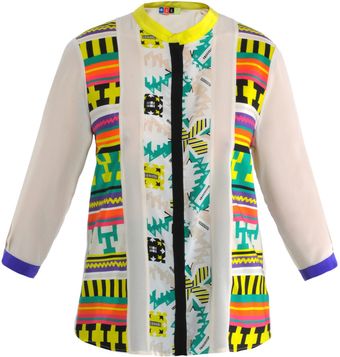 MSGM Aztecprint Blouse - Lyst