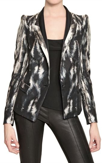 Roberto Cavalli Printed Silk Twill Jacket - Lyst