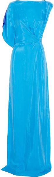 Roksanda Ilincic Misora Asymmetric Brushedtwill Gown - Lyst